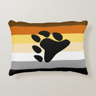 Almofada Decorativa Sinalizador do Orgulho de Urso com Pata