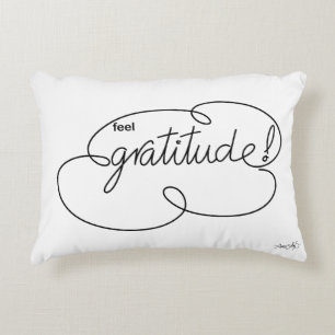 Almofada Decorativa Sinta GRATITUDE - Nuvens Negrito