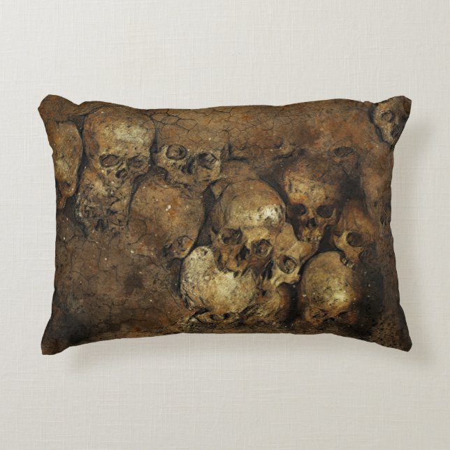 Almofada Decorativa Skeleton Skulls Horror Travesseiro (Frente)