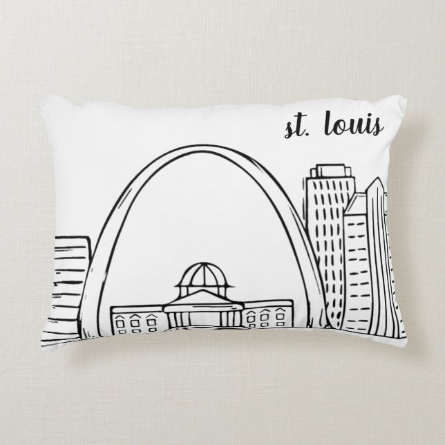 Almofada Decorativa Skyline de St Louis (Frente)
