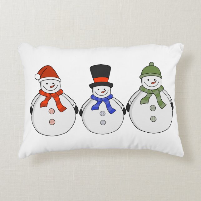 Almofada Decorativa Snowmen Winter veio (Frente)