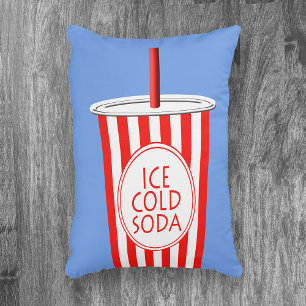 Almofada Decorativa Soda Frio De Gelo Colorido Para Ser Bebida
