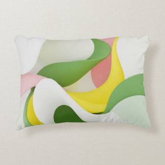 Almofada Decorativa Soft Harmony - Green and Pink Abstract Art Pillow