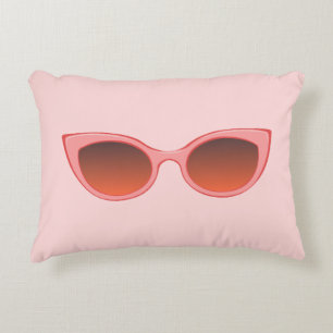 Almofada Decorativa Sol Rosa, Óculos De Sol De Gato, Formas Femininas