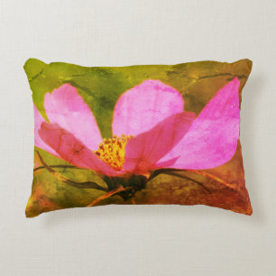 Almofada Decorativa Solteiro Cor-de-rosa do Cosmos Abstrato Flor
