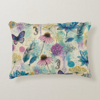 Almofada Decorativa Sonho Aquático Floral Vibrante