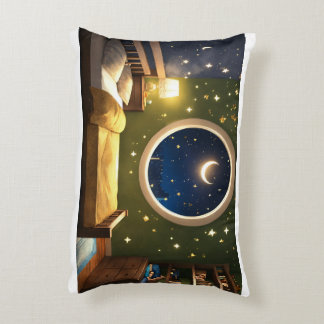 Almofada Decorativa "Sonhos Celestiais: Lua e Travesseiro nas Estrelas