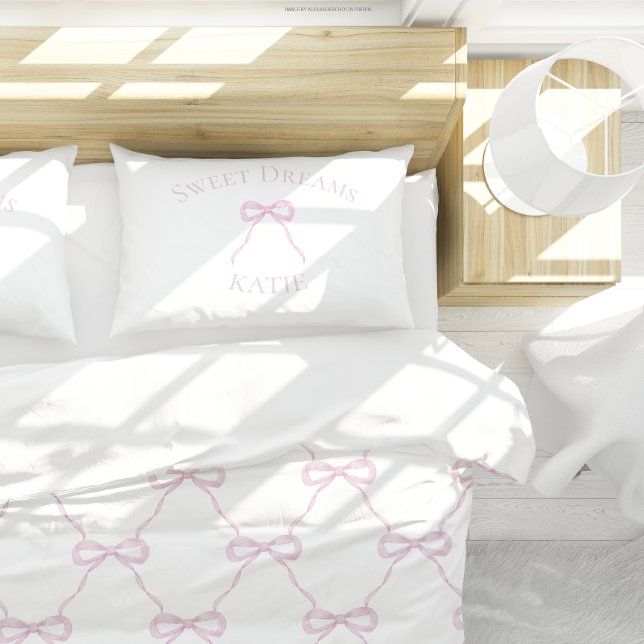 Almofada Decorativa Sonhos Doce com Arco Rosa Pré-Pink (Matching pillow and duvet)