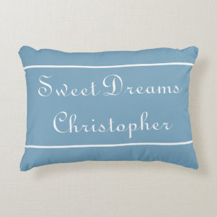 Almofada Decorativa Sonhos doces no azul de Carolina personalizado