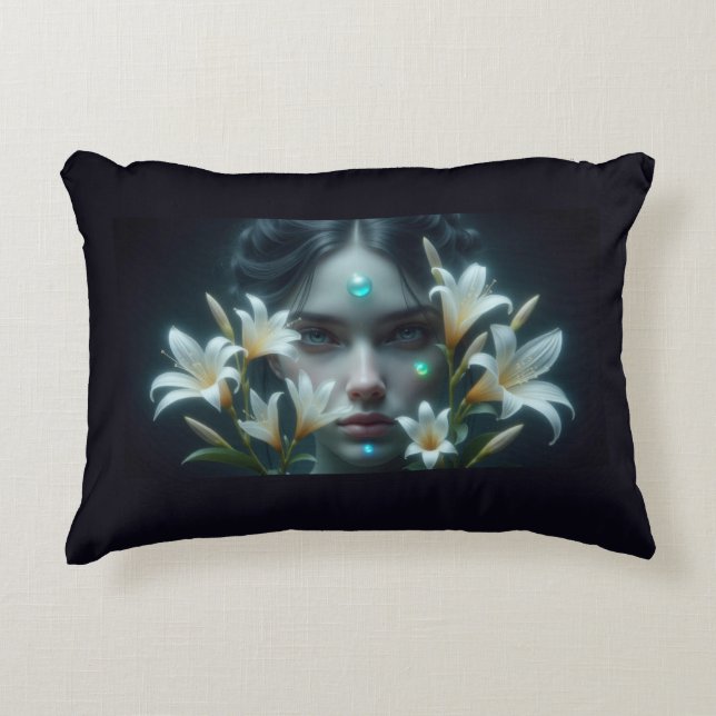 Almofada Decorativa Sonhos encantados Lírios Fada Calla (Frente)