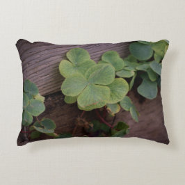 Almofada Decorativa Sortudo ou Determinado? Shamrocks do Dia de São Pa