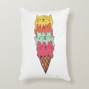 Almofada Decorativa Sorvete de Gato Kawaii Kittens