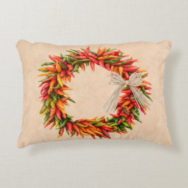 Almofada Decorativa Southwest Colorful Chile Pepper Ristra Wreath