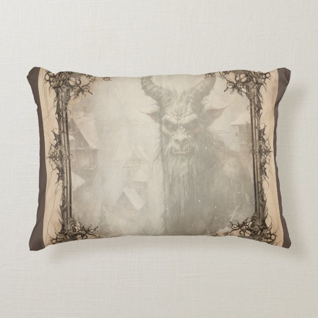 Almofada Decorativa Spooky Christmas Krampus (Frente)