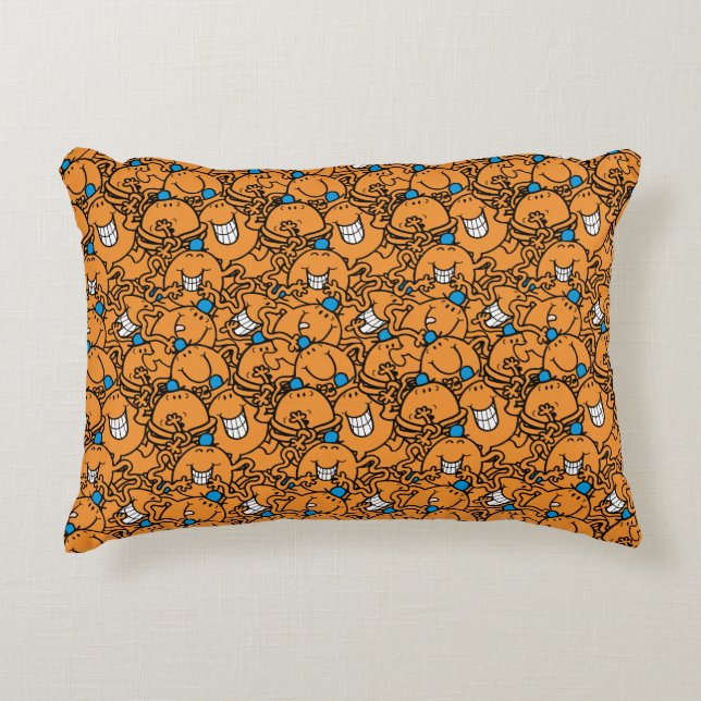 Almofada Decorativa Sr. Tickle | Padrão de picles de laranja (Frente)