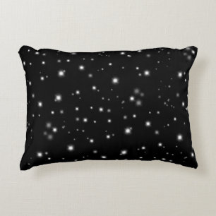 Almofada Decorativa Starlight Sparkles Black and White Stars