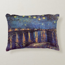 Almofada Decorativa Starry Night Over the Rhone, por Vincent van Gogh