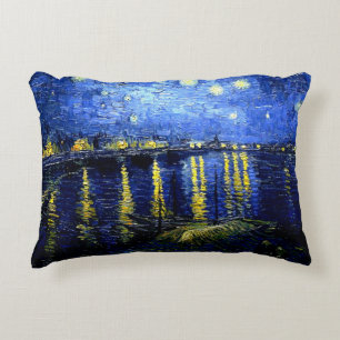 Almofada Decorativa Starry Night over the Rhone, por Vincent van Gogh