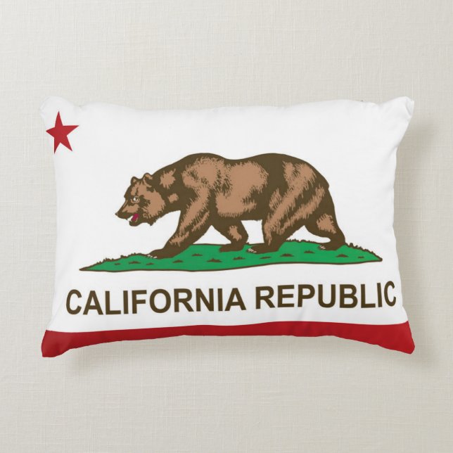 Almofada Decorativa State Flag of California, EUA (Frente)