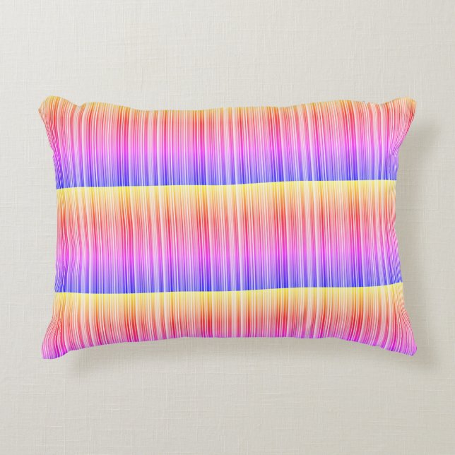 Almofada Decorativa Streifenmuster regenbogenfarben (Frente)