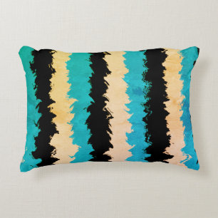 Almofada Decorativa Stripes Amarelas Ruptas Negras