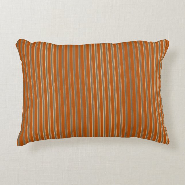Almofada Decorativa Stripes Beige Orange (Frente)