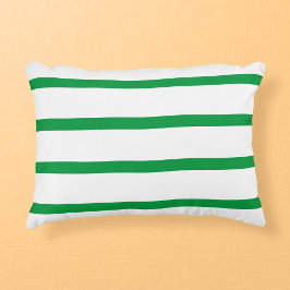 Almofada Decorativa Stripes Kelly Verde e Branco - Mínimo