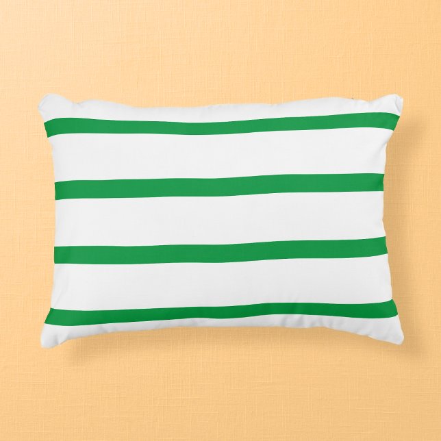 Almofada Decorativa Stripes Kelly Verde e Branco - Mínimo (Criador carregado)