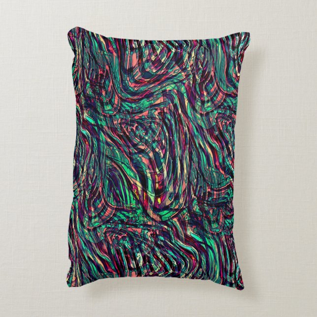 Almofada Decorativa Stripes ou loops retorcidos que falham ao passar (Verso(Vertical))