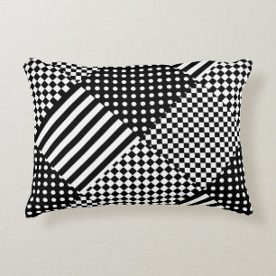 Almofada Decorativa Stripes Verificar Bolinhas Mistura de Design de de