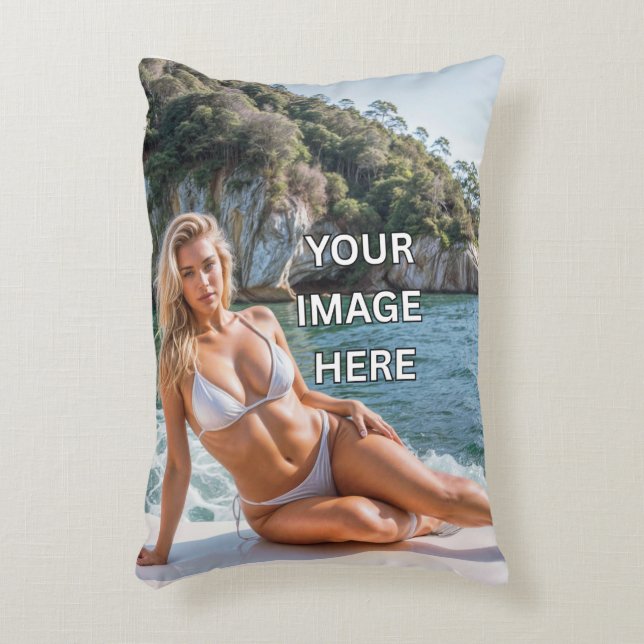 Almofada Decorativa STYLE! 🛋️ Add Image or Text Accent Pillow (Frente(Vertical))