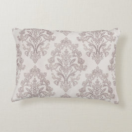 Almofada Decorativa Suave Damask Floral Clássico em Tonalidade Água-ma