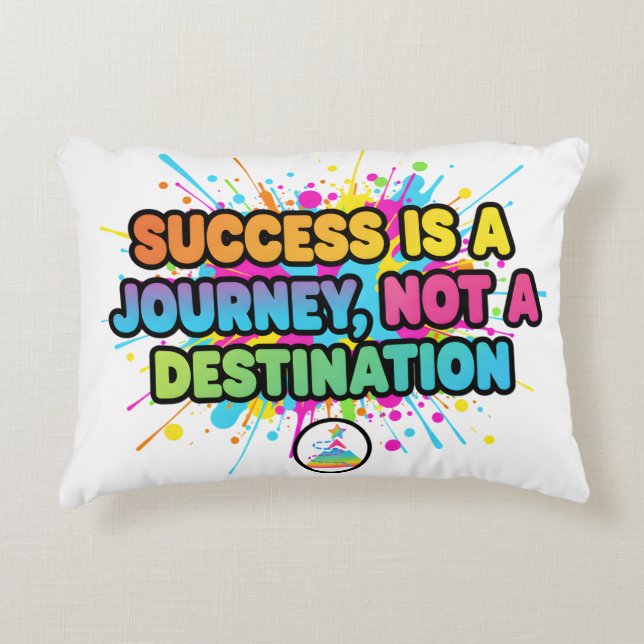 Almofada Decorativa Success Is a Journey Motivational Quote Design (Frente)