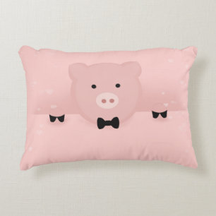 Almofada Decorativa Suíno rosa-Rico com Arco