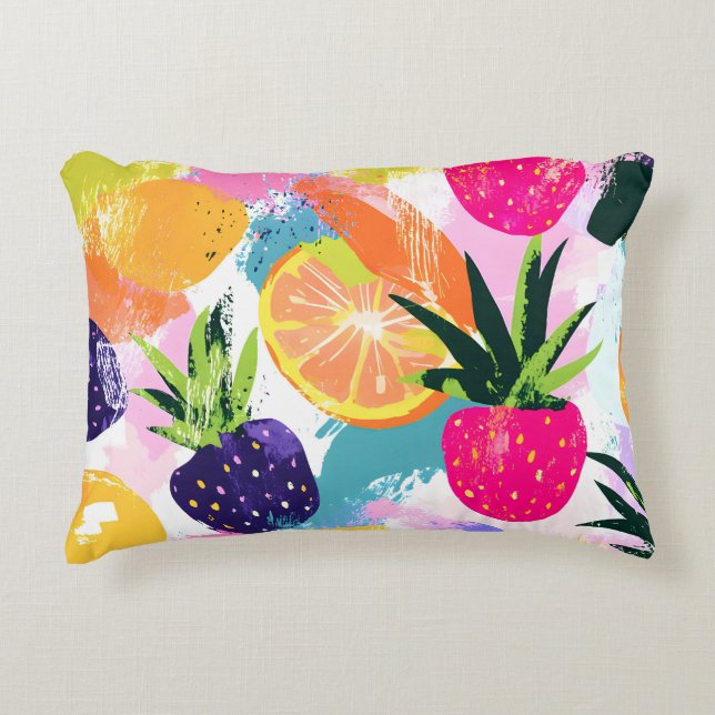 Almofada Decorativa Summer Tropical Fruta Fiesta (Frente)