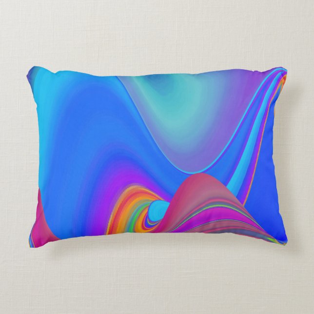 Almofada Decorativa Summersense, Abstrato 3D Rainbowart (Frente)