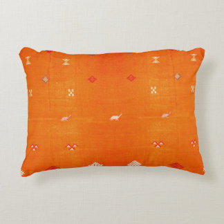 Almofada Decorativa Sunset Oasis: Patrimônio Laranja Boho Marrocos