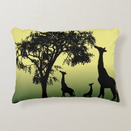Almofada Decorativa Sunset Savanna Silhouettes