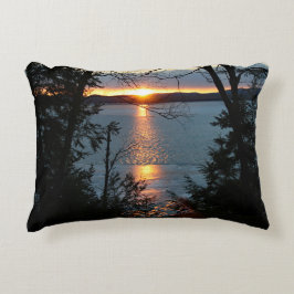 Almofada Decorativa Sunset Sobre Travesseiro decorativo Do Lago Forest