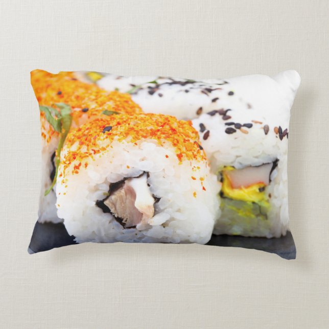 Almofada Decorativa Sushi num prato (Verso)