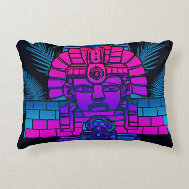 Almofada Decorativa Synthwave Pharaoh (Frente)