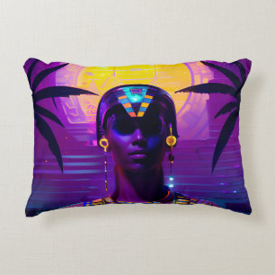 Almofada Decorativa Synthwave Pharaoh
