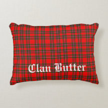 Tartan da Manteiga do Clã e Texto Personalizado