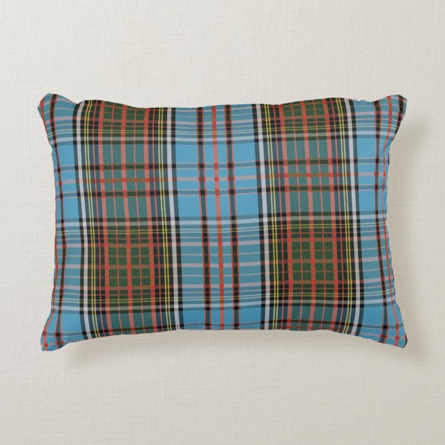 Almofada Decorativa Tartan Xadrez Clan Anderson Brown Chamar Check (Frente)