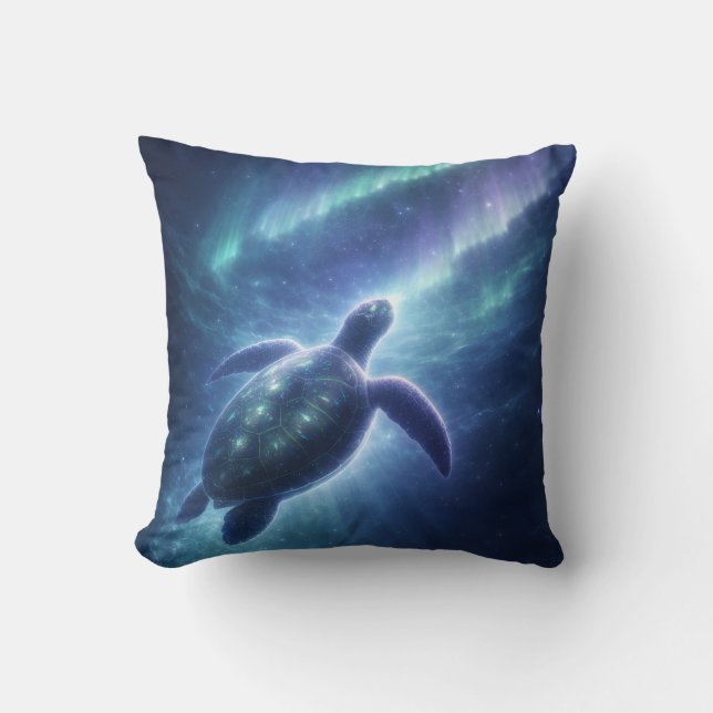 Almofada Decorativa Tartaruga Aurora Boreal (Frente)