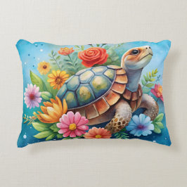 Almofada Decorativa Tartaruga Floral