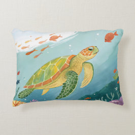Almofada Decorativa Tartaruga Pintura