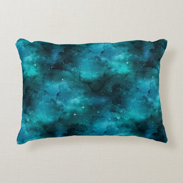 Almofada Decorativa Teal Galaxy Series Design 7 (Frente)