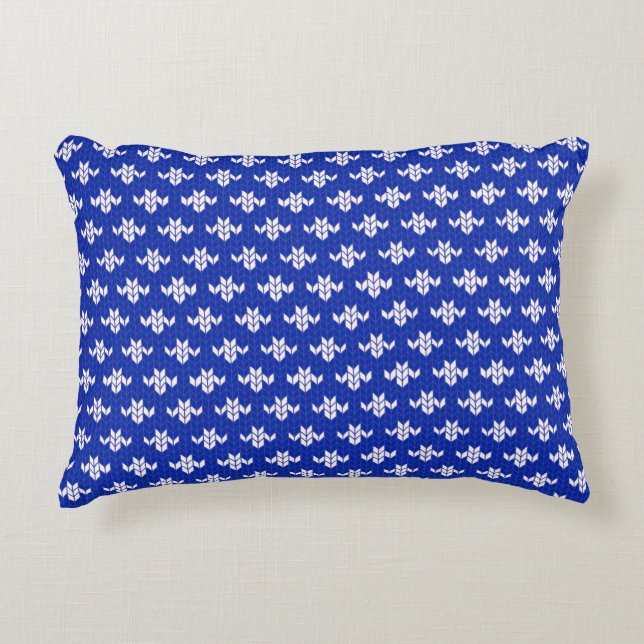 ALMOFADA DECORATIVA TECIDA SCANDIA AZUL (Frente)