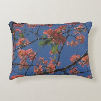 Almofada Decorativa Tecido Floral, Azul